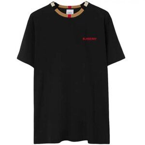 Burberry Men’s Jayson Icon Stripe Crewneck T-Shirt Black M